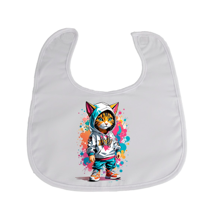 BABERO BEBÉ GATO RAPERO