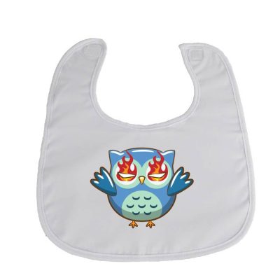 BABERO BEBÉ BUHO AZUL