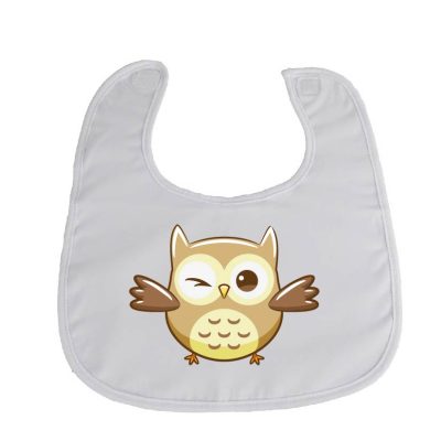 BABERO BEBÉ BUHO MARRON