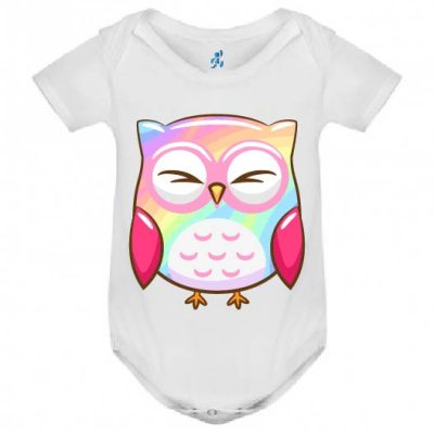 BODY BEBÉ BUHO COLORES 100% ALGODÓN