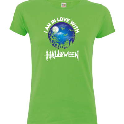CAMISETA HALLOWEEN AZUL 100% ALGODÓN