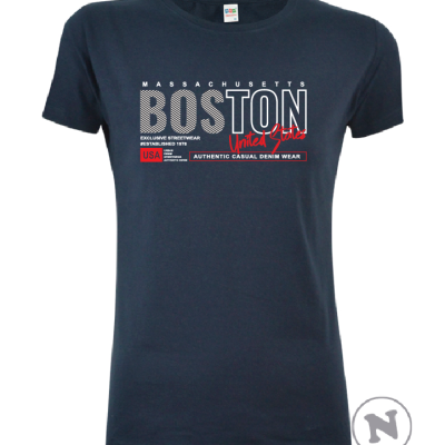 CAMISETA BOSTON MASSACHUSETTS 100% ALGODÓN