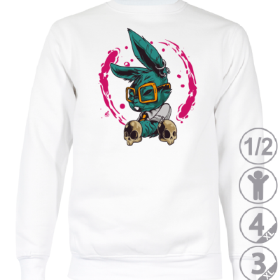 SUDADERA CONEJO ZOMBIE