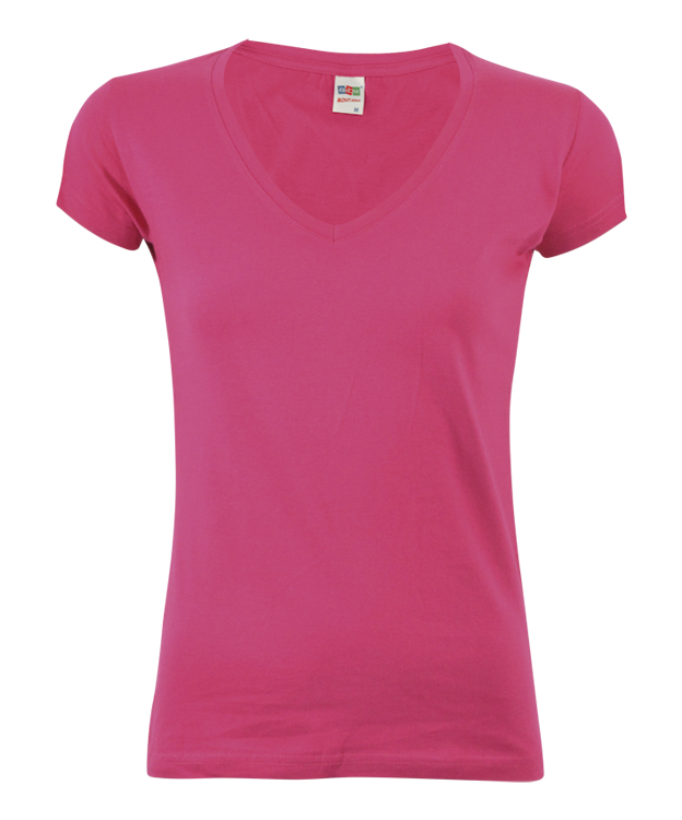 CAMISETA MUJER CUELLO DE PICO 100% ALGODON