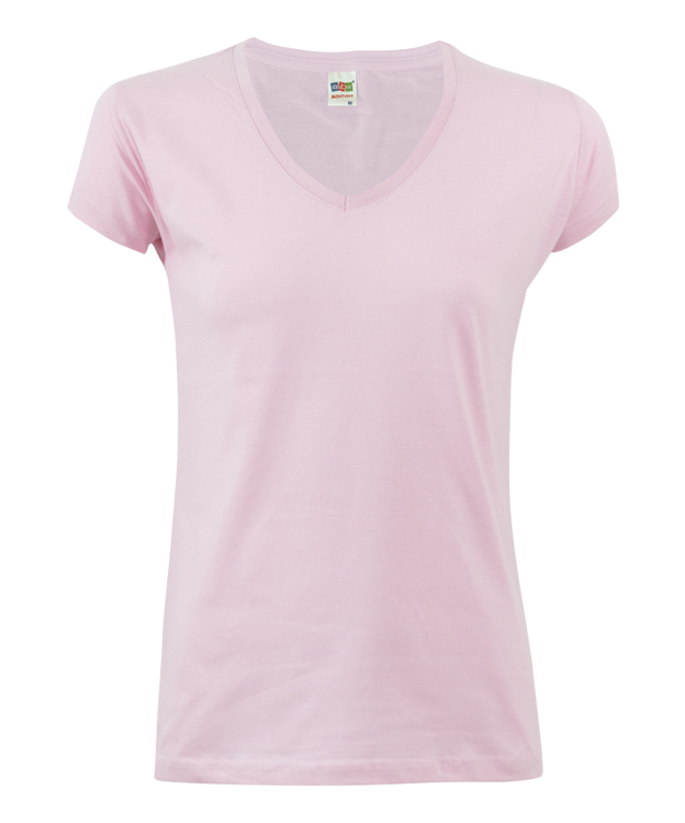 CAMISETA MUJER CUELLO DE PICO 100% ALGODON - Imagen 2