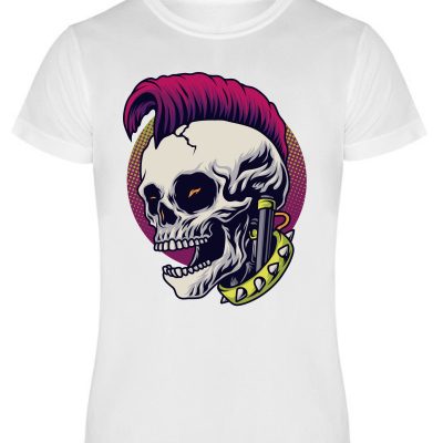 CAMISETA ADULTO CALAVERA PUNK 100% ALGODÓN